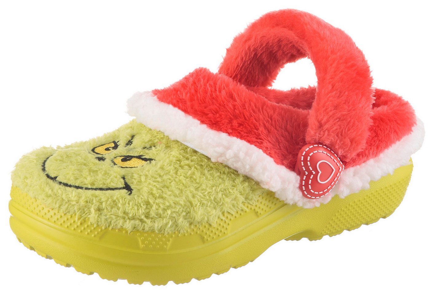 Crocs Kid's The Grinch Classic Lined Clog Clog Hausschuh, Weihnachtsschuh mit Grinch Motiv