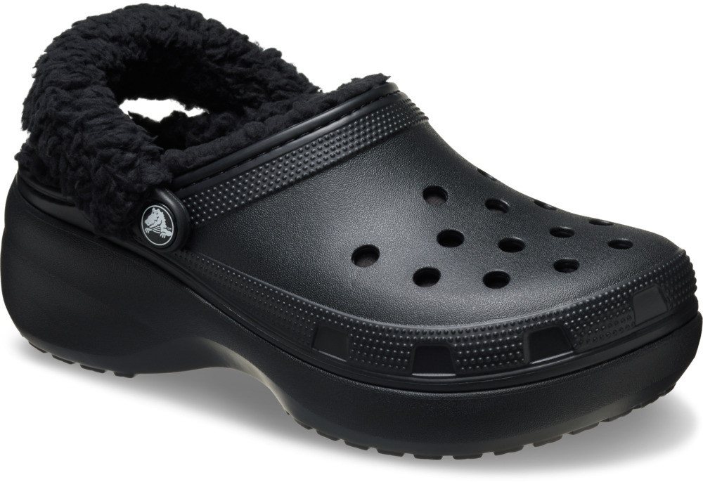 Crocs Lined Fuzz Strap Clog Schlupfschuh, Hausschuh mit rutschhemmender Laufsohle