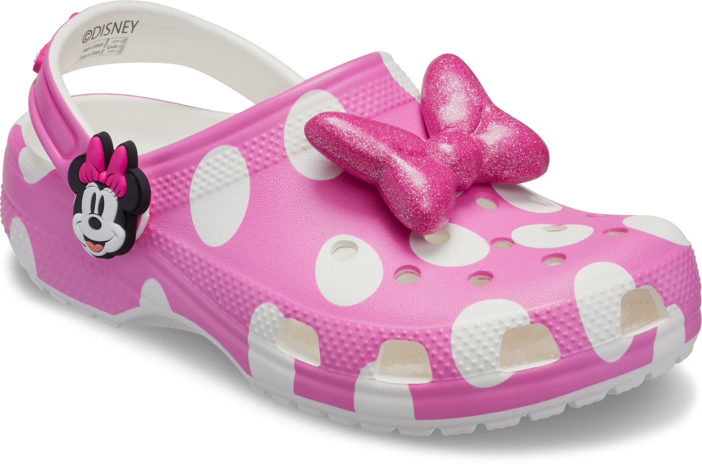 Crocs Minnie Mouse Clog Hausschuh, Sommerschuh, Badeschuh mit schwenkbarem Fersenriemen