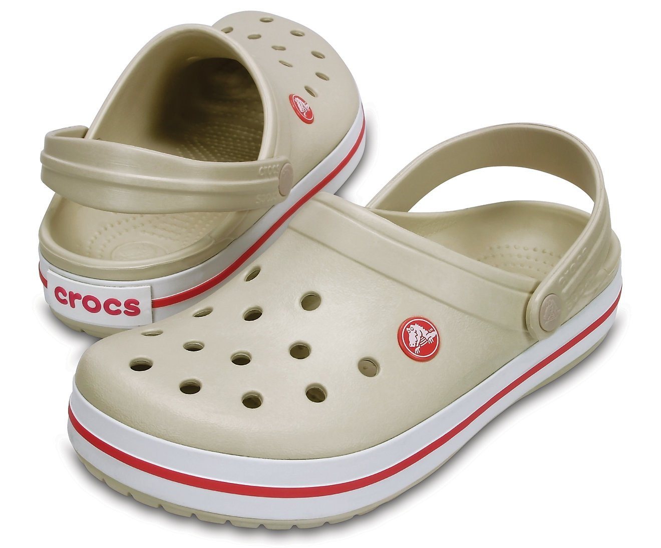 Crocs Sandale Crocband Clog stucco/melon Damen - 1 Paar Badeschuh