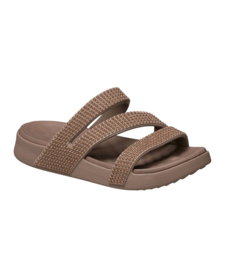 Crocs Sandale Getaway Gems Triangle braun - Damen Badeschuh