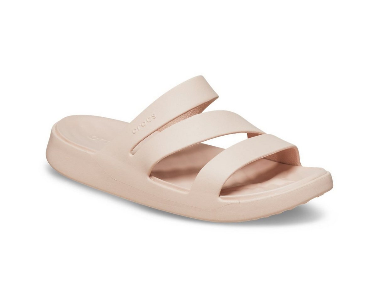 Crocs Sandale Getaway Strappy (leichtes, nahtlos, flexibel) pfirsichrosa Badeschuh