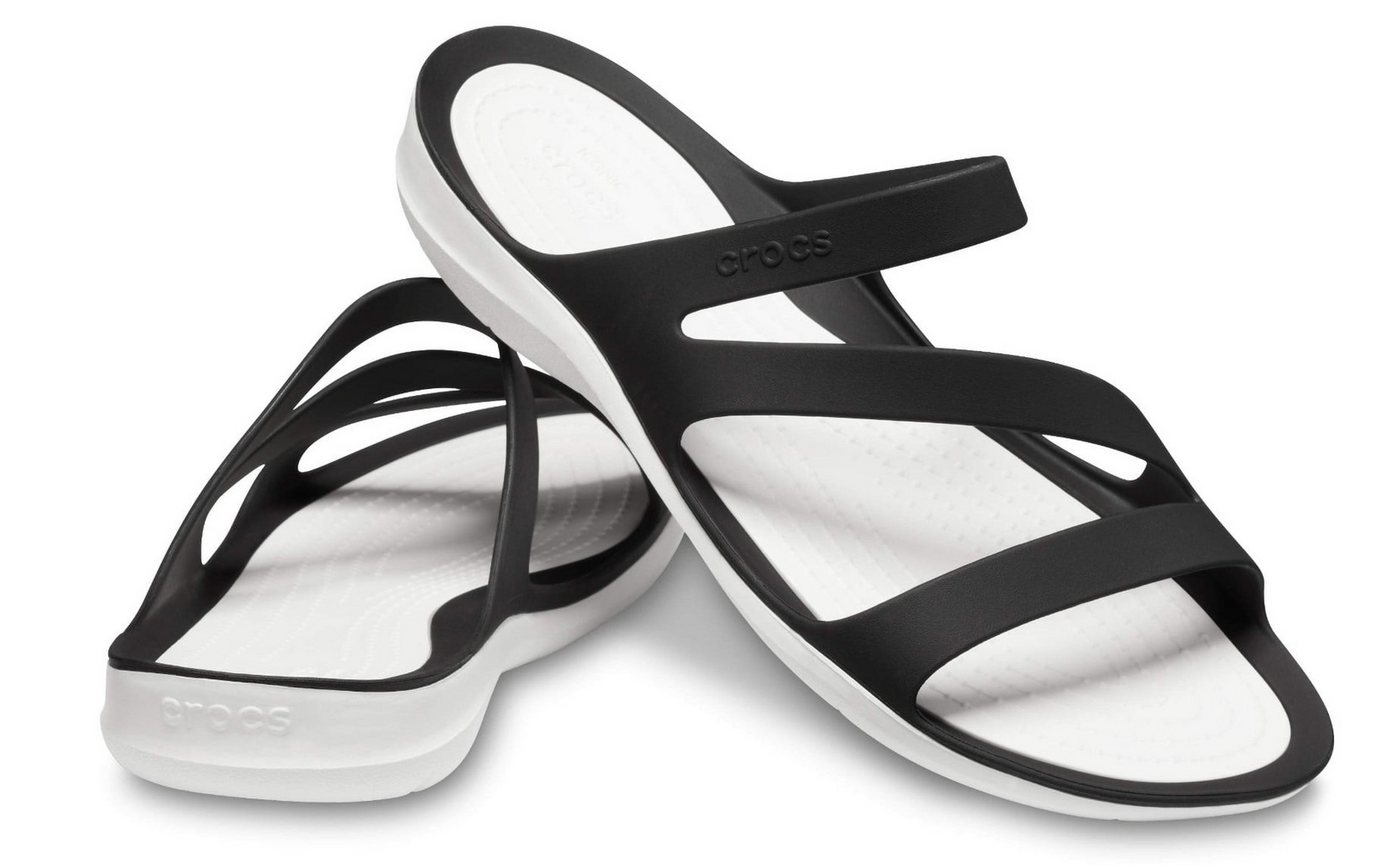 Crocs Sandale Swiftwater weiss/schwarz Damen Badeschuh