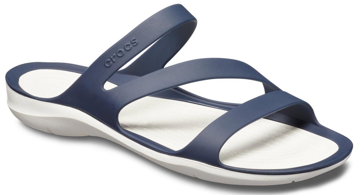 Crocs Swiftwater Sandal Badepantolette, Sommerschuh, Badeschuh, Poolslides, genoppte Innensohle (weiß)