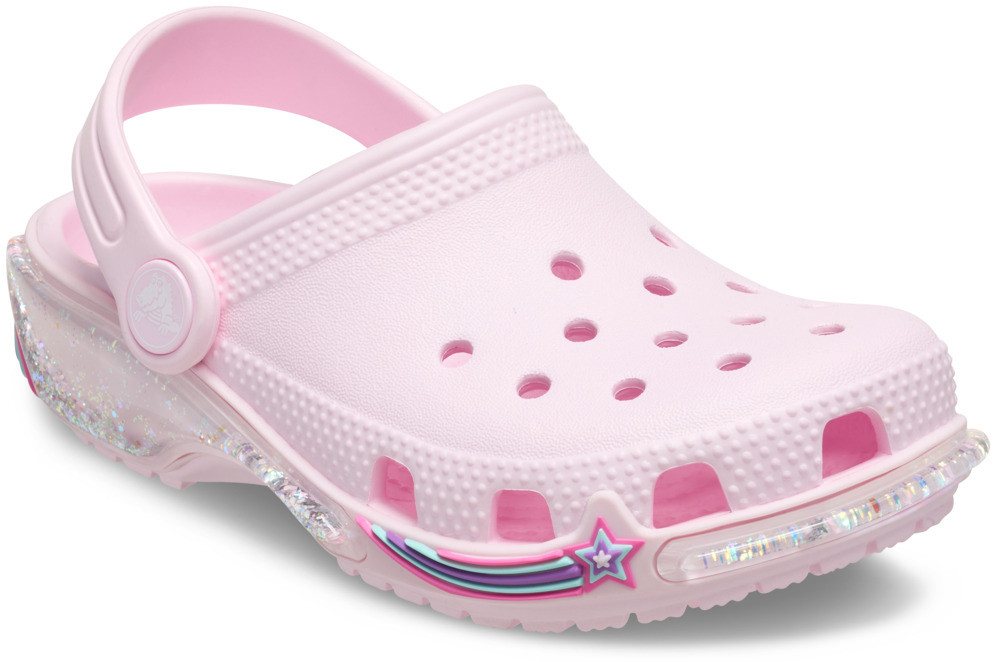 Crocs Toddler Classic Star Sparkle Shaker Clog Clog Freizeitschuh, Sandale gefüllt mit Glitzer zum Schütteln