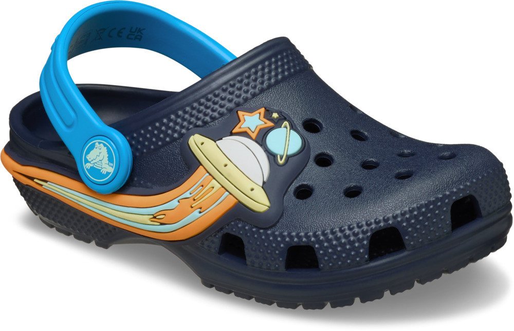 Crocs Toddler Classic UFO Lights Clog Clog Blinkschuh, Sandale mit coolem Motiv