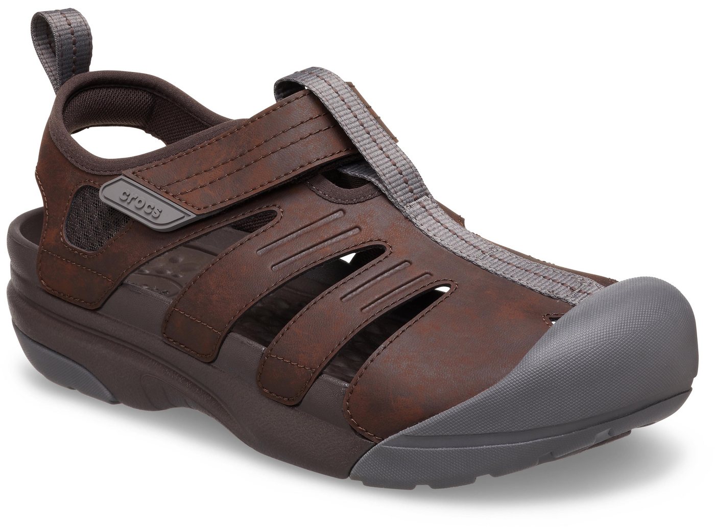 Crocs Yukon Fisherman Sandale Halbschuh, Slipper, Trekkingschuh mit praktischem Klettverschluss