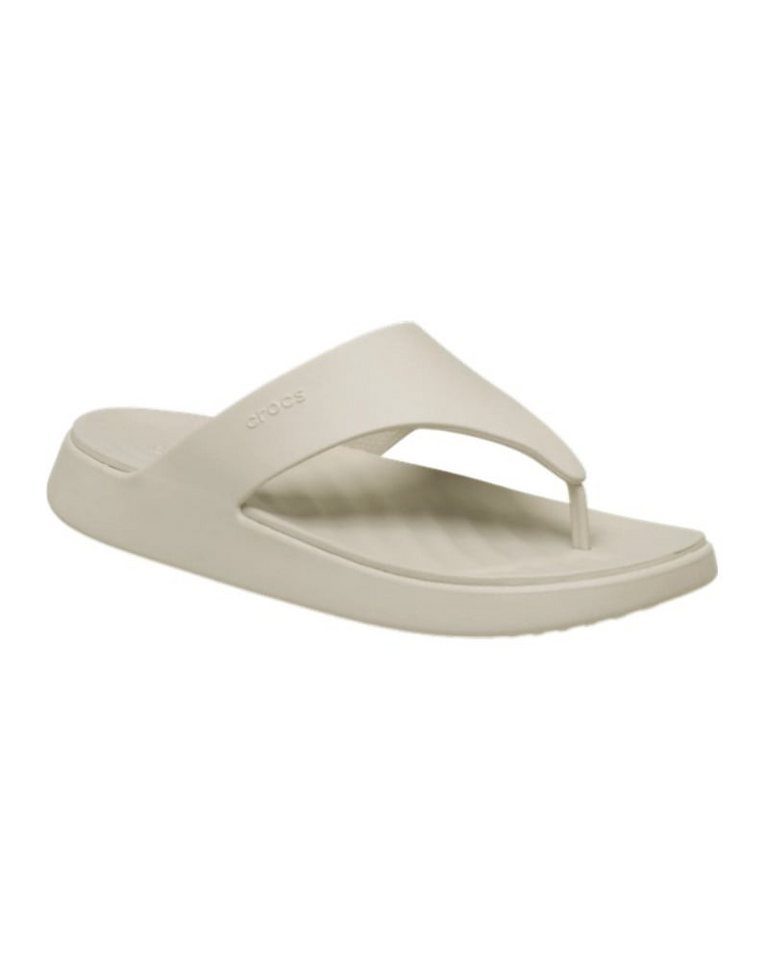 Crocs Zehensandale Getaway Triangle Flip beige - Damen Badeschuh