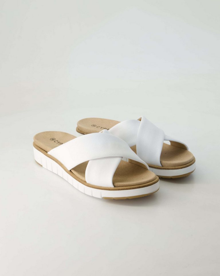 CYPRES Soft Romi 38 Pantolette Obermaterial: Leder (weiß)