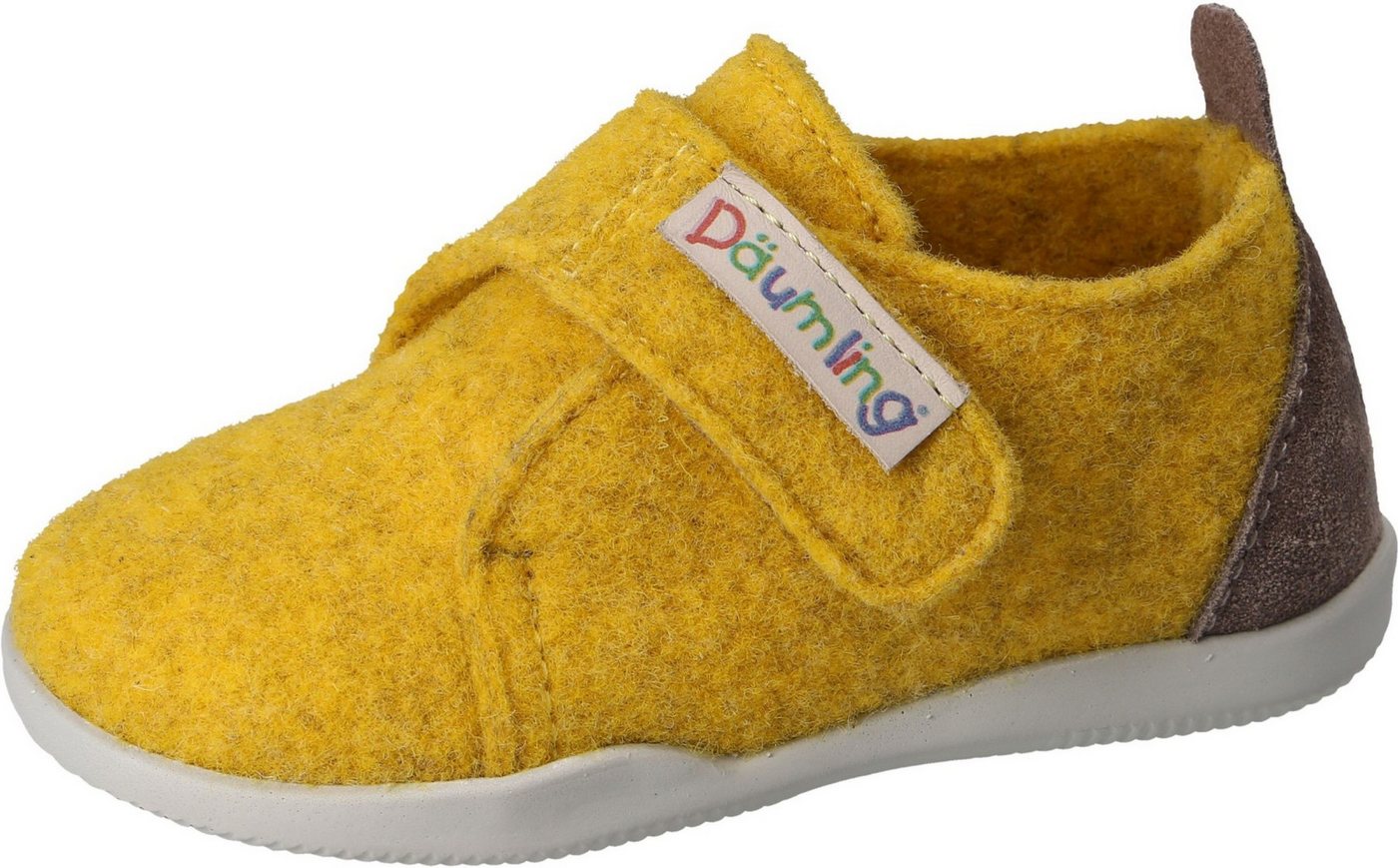 Däumling Kinder Kleinkinder Fredi Lauflernschuhe Klettschuh (Monotweed miele Futterlos M)