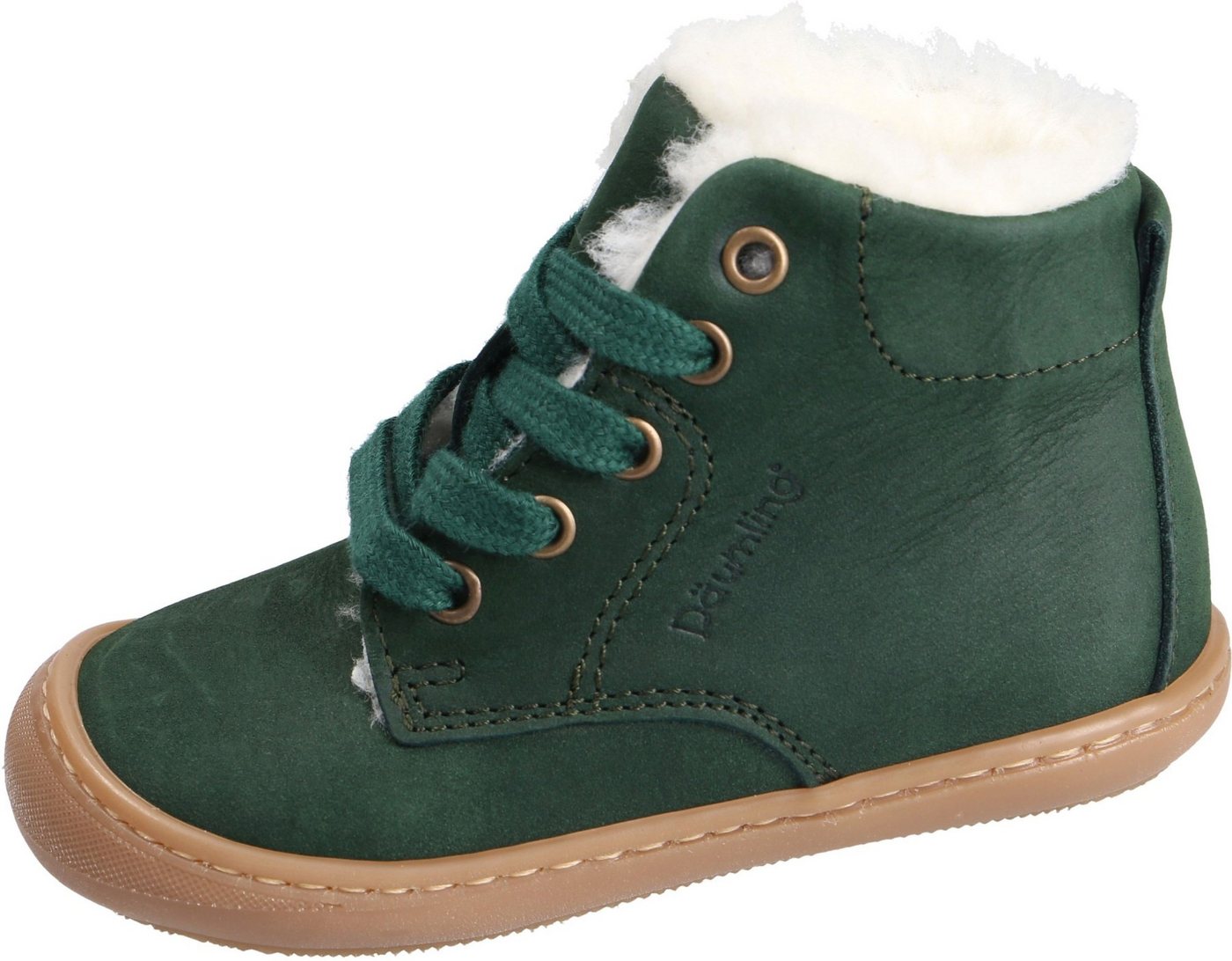 Däumling Kinder Lauflern Saski Lauflernschuhe Schnürstiefel (Country bottle Warmfutter S)