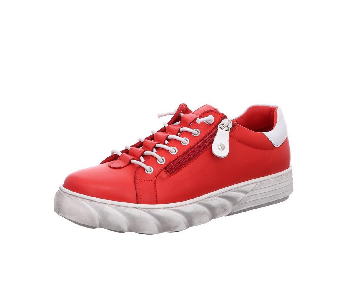 Damen Schnürschuh (rot/weiß)