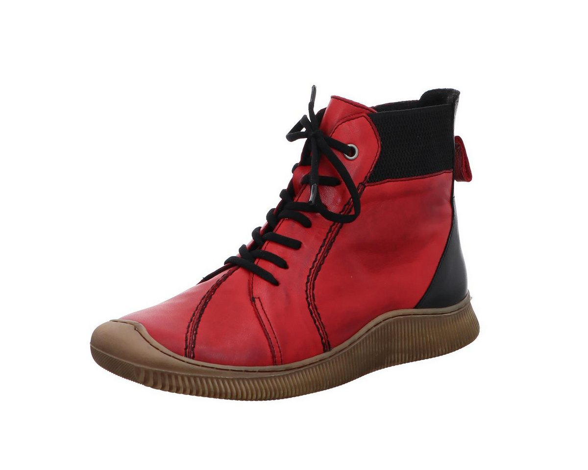 Damen Stiefelette (rot/schwarz)