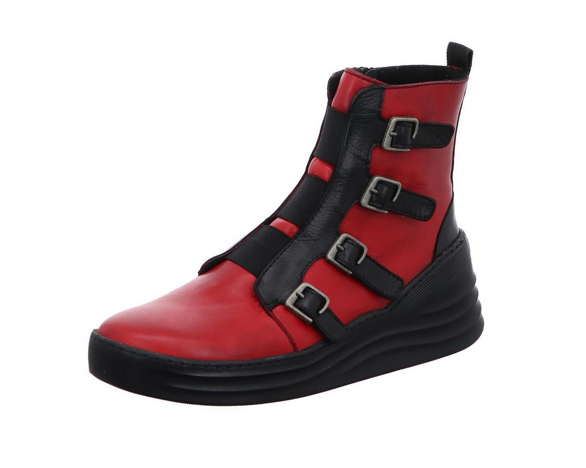 Damen Stiefelette (rot/schwarz)