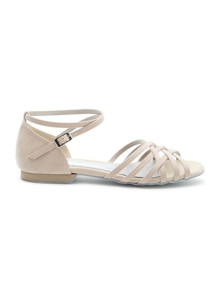 Dancing Queens Joy Microfaser - Absatz 1.0 cm flat & Wildleder-Sohle Tanzschuh Tanzschuh: Salsa, Bachata, Kizomba – Wildledersohle, flacher Absatz