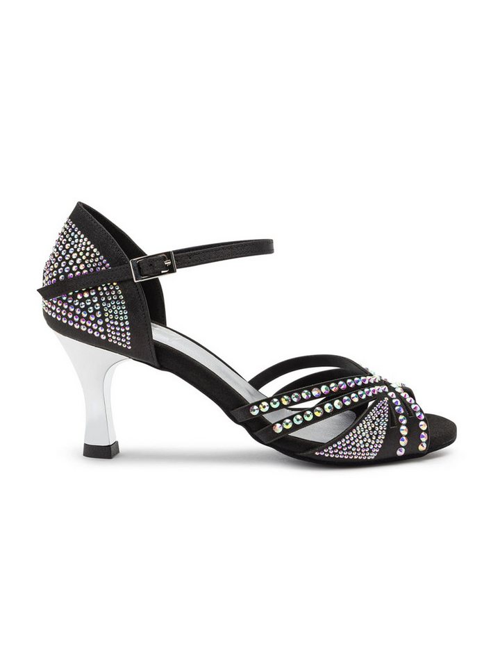 Dancing Queens Sparkle Shine Tanzschuhe Satin - Absatz 7.0 cm flare Sandalette Tanzschuh 7 cm Absatz: Salsa, Bachata, Kizomba, Zumba