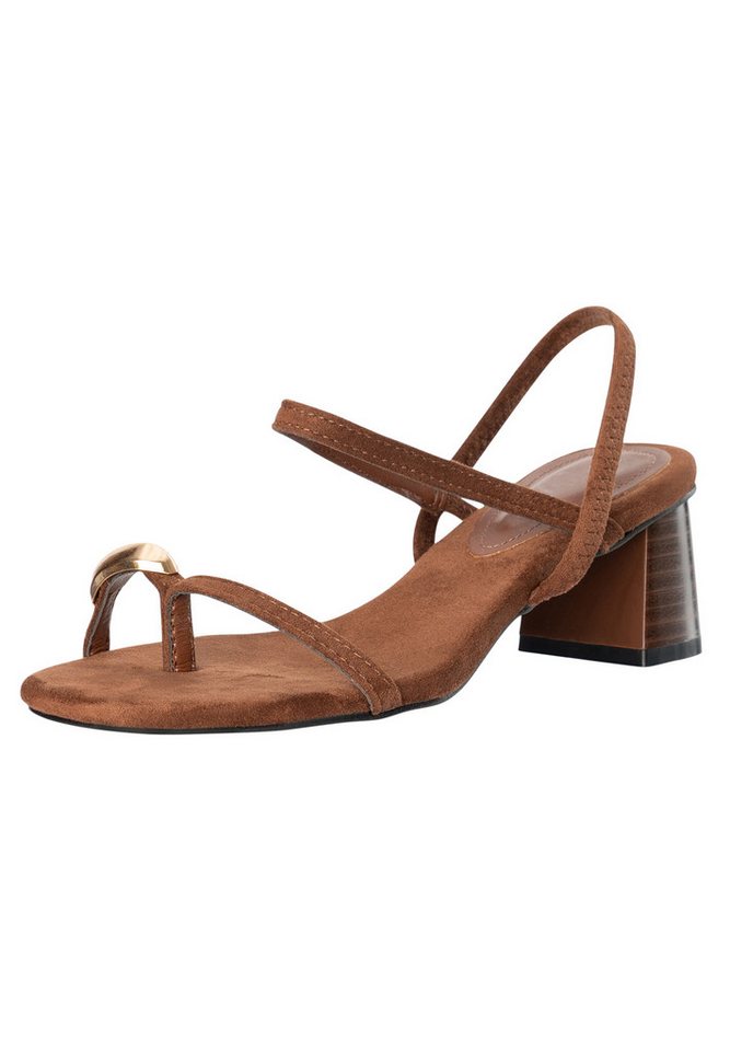 Day Vine Damen Riemchensandalen mit Blockabsatz & Zehenring High Heel Sandalette