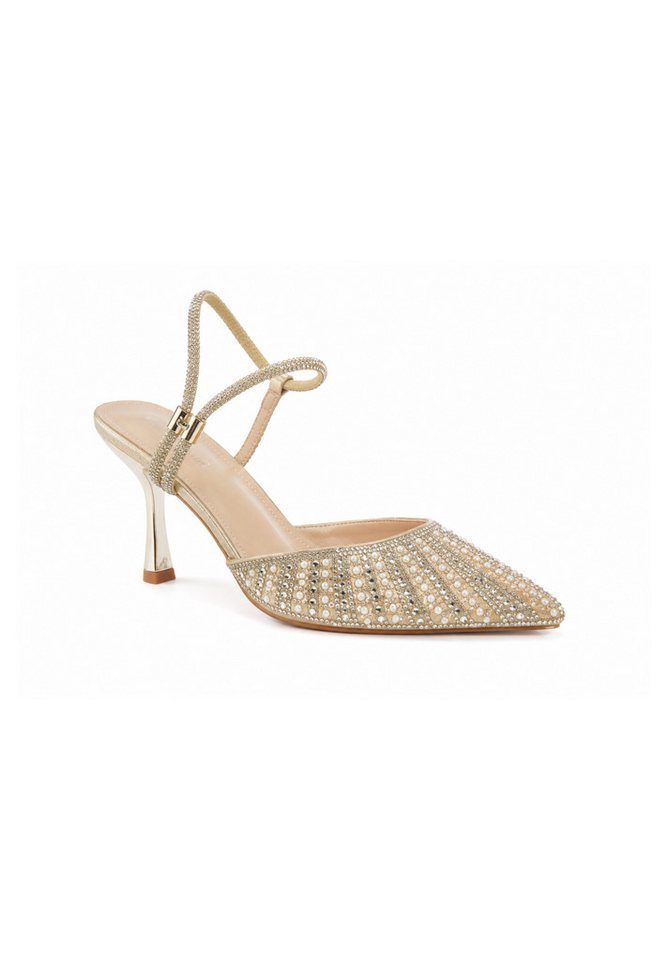 Day Vine Slingback Pumps mit Strass und Knöchelriemen High-Heel-Pumps (gold)