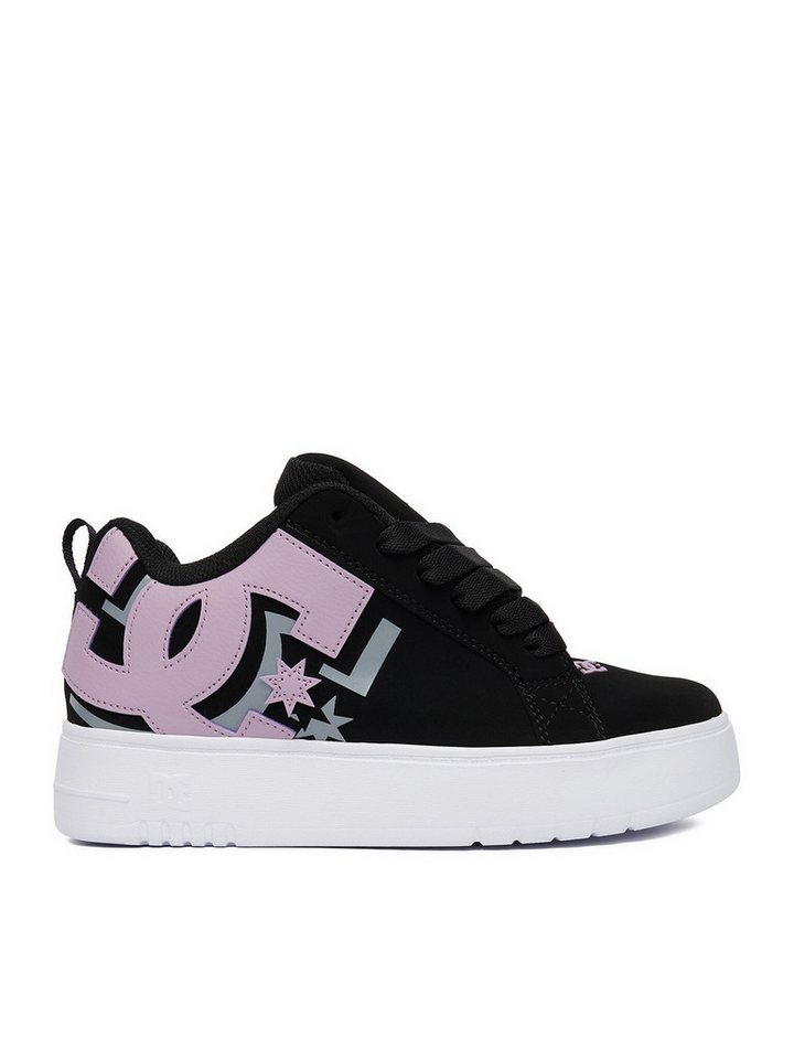DC Shoes Damen-Sneakers Schwarz DC SHOES-EO-COURT GRAFFIK PLATFORM DC0 Sneaker