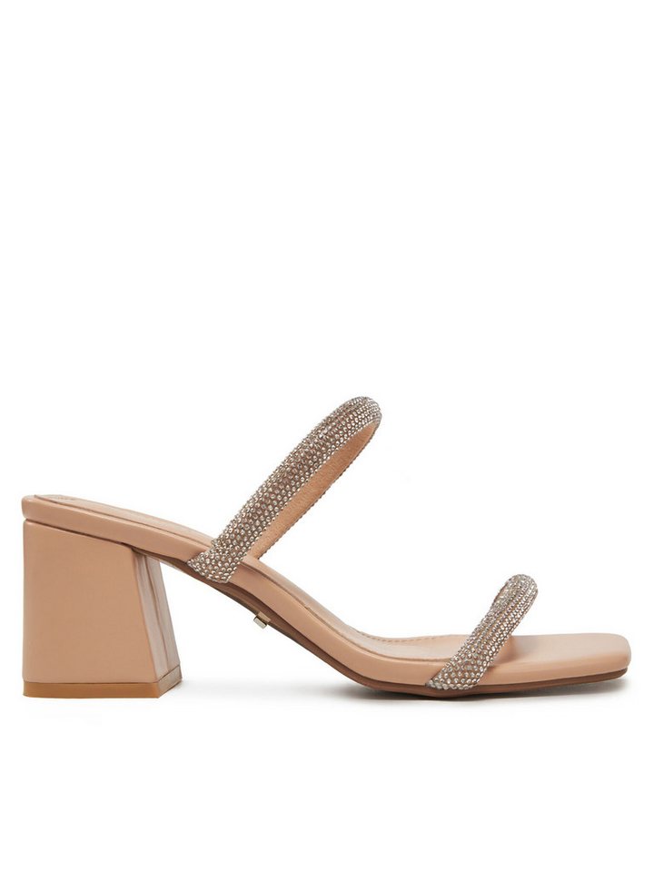 DeeZee Damen Flip-Flops Beige, Silber R66-1 Badepantolette