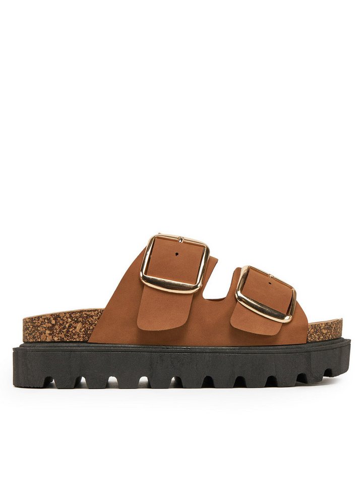 DeeZee Damen-Flip-Flops braune W24Q11802 Badepantolette