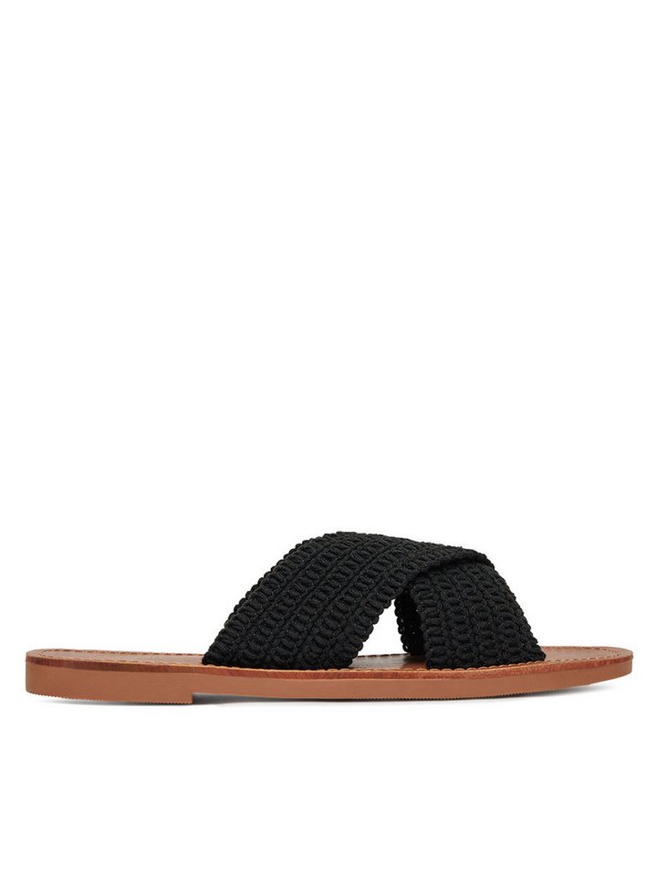 DeeZee Damen-Flip-Flops Schwarz E4736-1 Badepantolette
