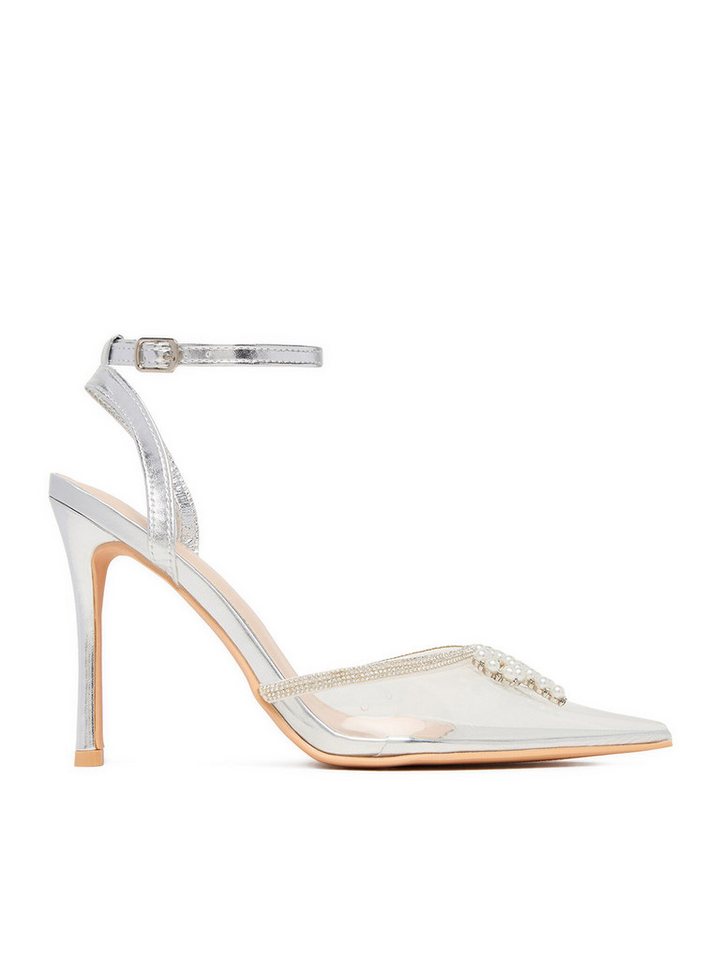 DeeZee Damen High Heels Transparent LIA SILVER RU High-Heel-Stiefel