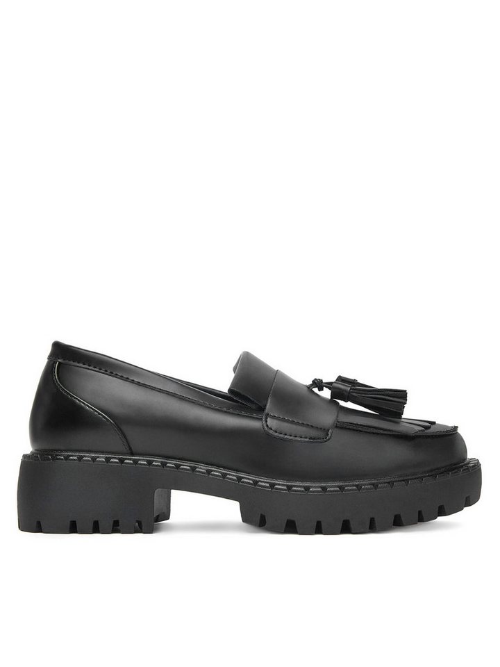 DeeZee Damen-Loafers Schwarz 62010D Mokassin