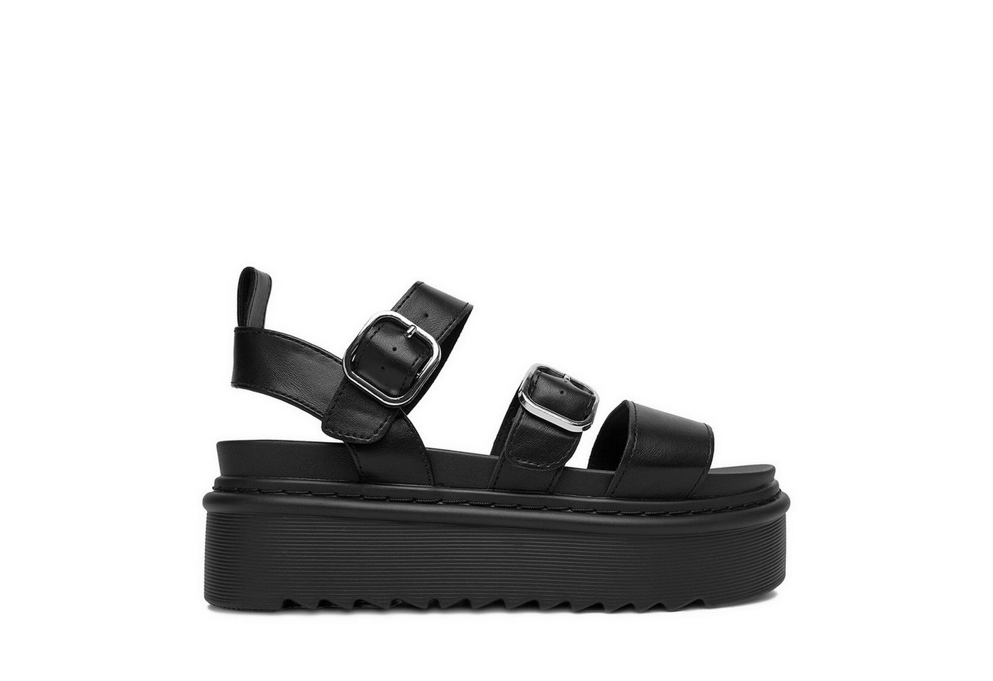 DeeZee Damen-Sandalen Schwarz Sandale (schwarz)