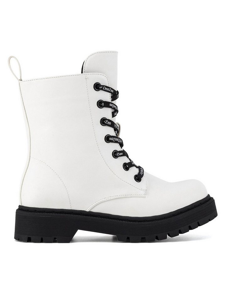 DeeZee Schnürschuhe Mädchen CS5587-16 Weiß Schnürschuh