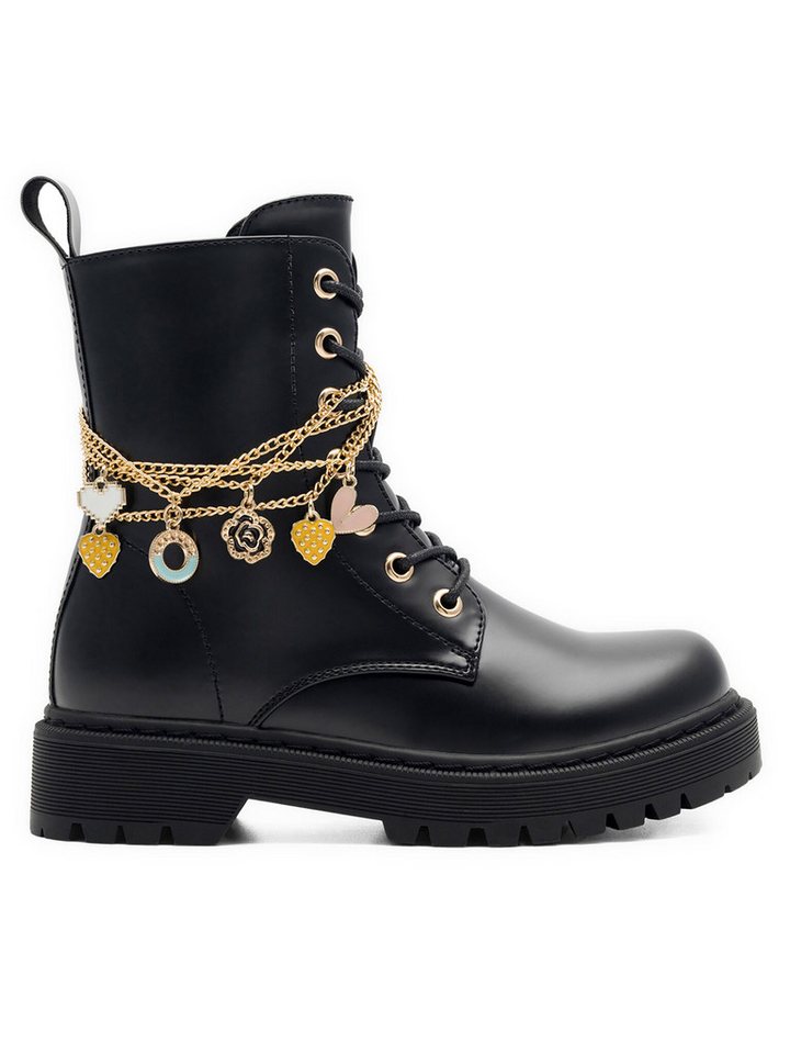 DeeZee Stiefeletten Mädchen CS5587-17 Schwarz Stiefel