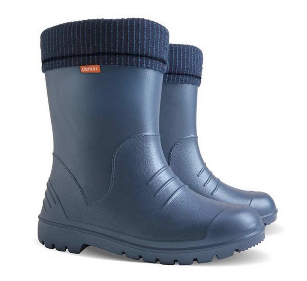 Demar Ultralight Kids Warm Lined Rain Boots Wellies Dino Gummistiefel
