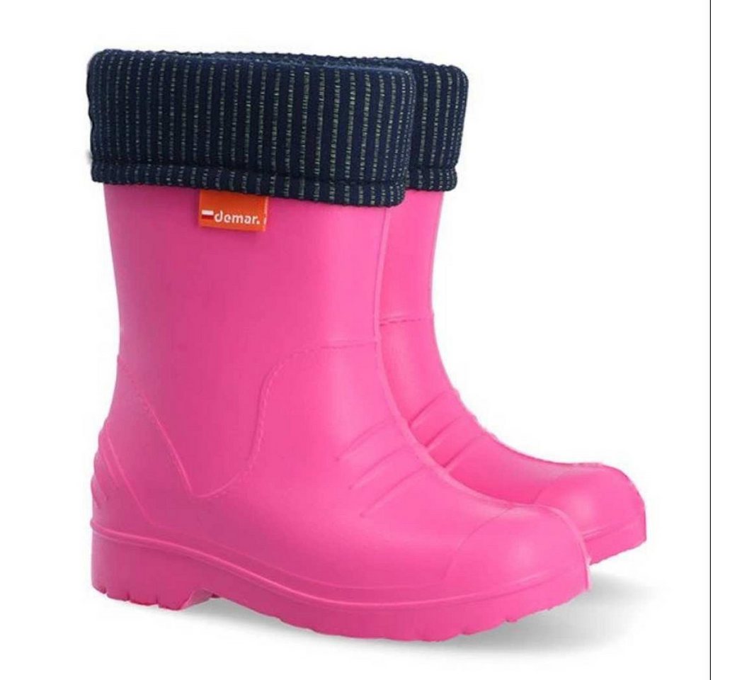 Demar Ultralight Kids Warm Lined Rain Boots Wellies Dino Gummistiefel