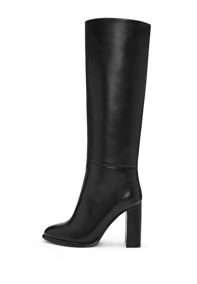 Derimod Absatzstiefel aus Leder Bootsschuh Reißverschluss, Textilfutter, TPU Sohle, Absatz 8 cm