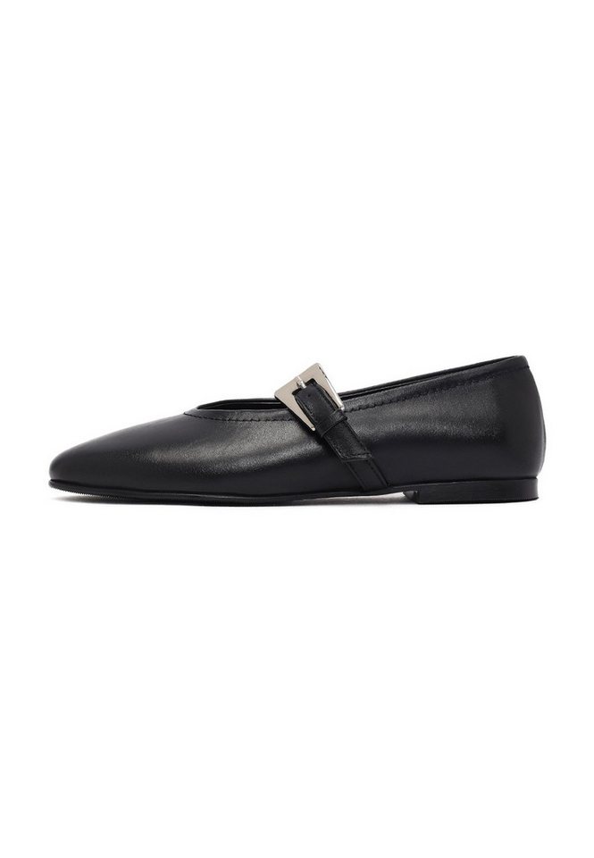 Derimod Ballerinas aus Leder Ballerina Kunstlederfutter, TPU Sohle, Absatz 1,5 cm