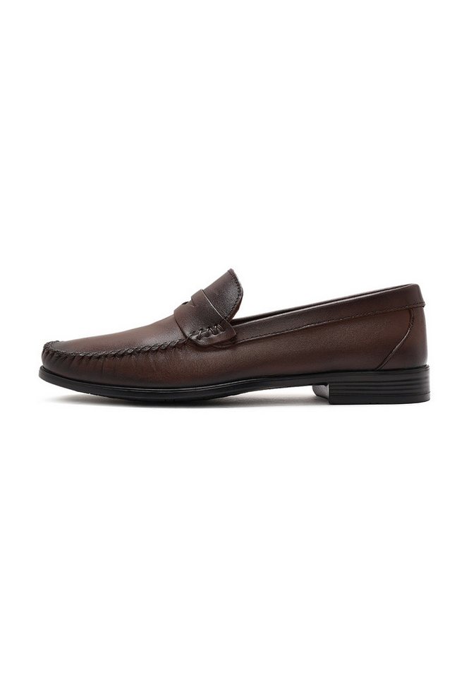 Derimod Lässige Loafer aus Leder Loafer Echtes Leder, Lederfutter, Gummisohle, Slipper-Stil