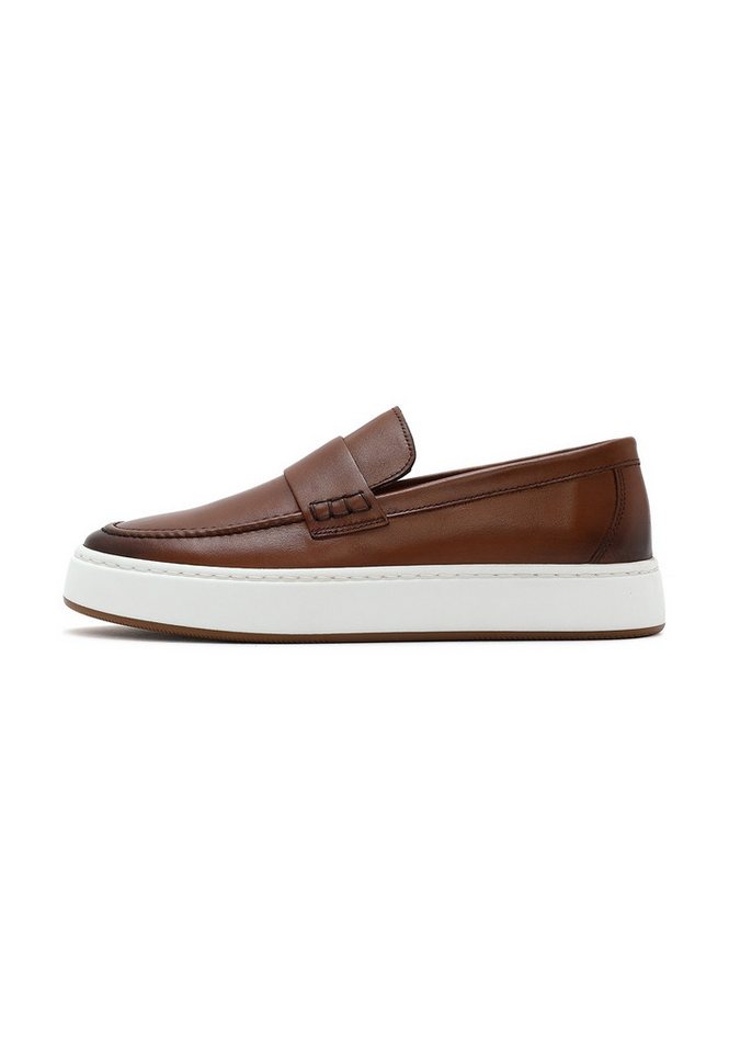 Derimod Lässige Loafer aus Leder Loafer Echtes Leder, Lederfutter, Polyurethan-Sohle, Slip-On-Stil