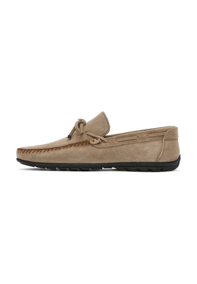 Derimod Lässige Loafer aus Veloursleder Loafer Echtes Leder, Lederfutter, Gummisohle, Slipper-Stil, Mokassin-Naht