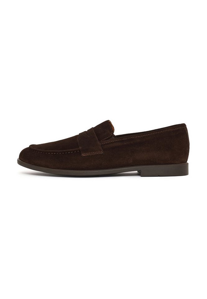 Derimod Lässige Loafer aus Veloursleder Loafer Echtes Leder, Lederfutter, Slip-On-Design, Klassischer Stil