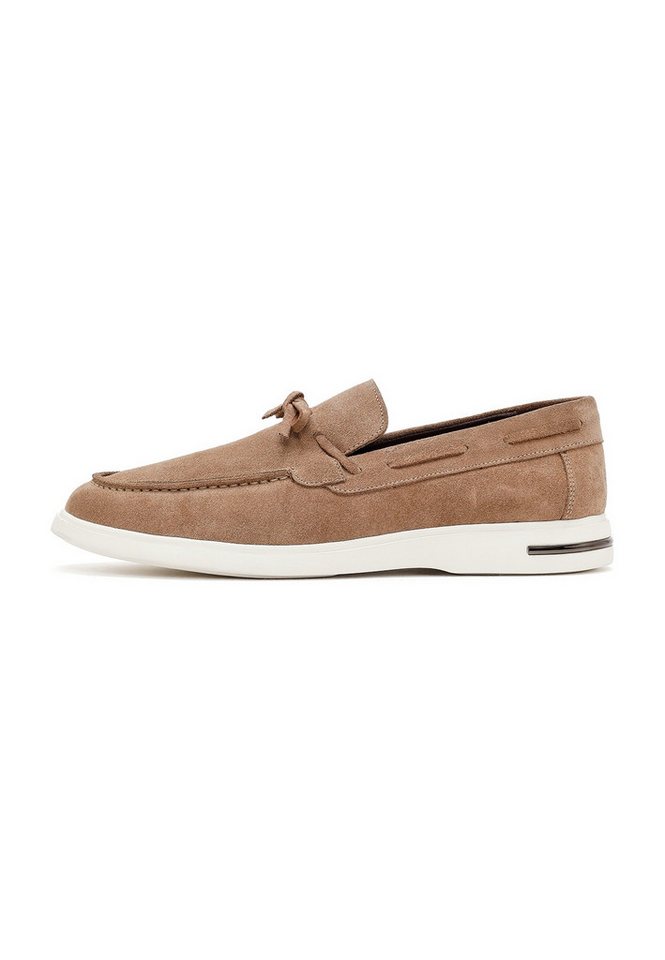 Derimod Lässige Loafer aus Veloursleder Loafer Echtes Wildleder, Lederfutter, EVA-Sohle, Slip-On-Design