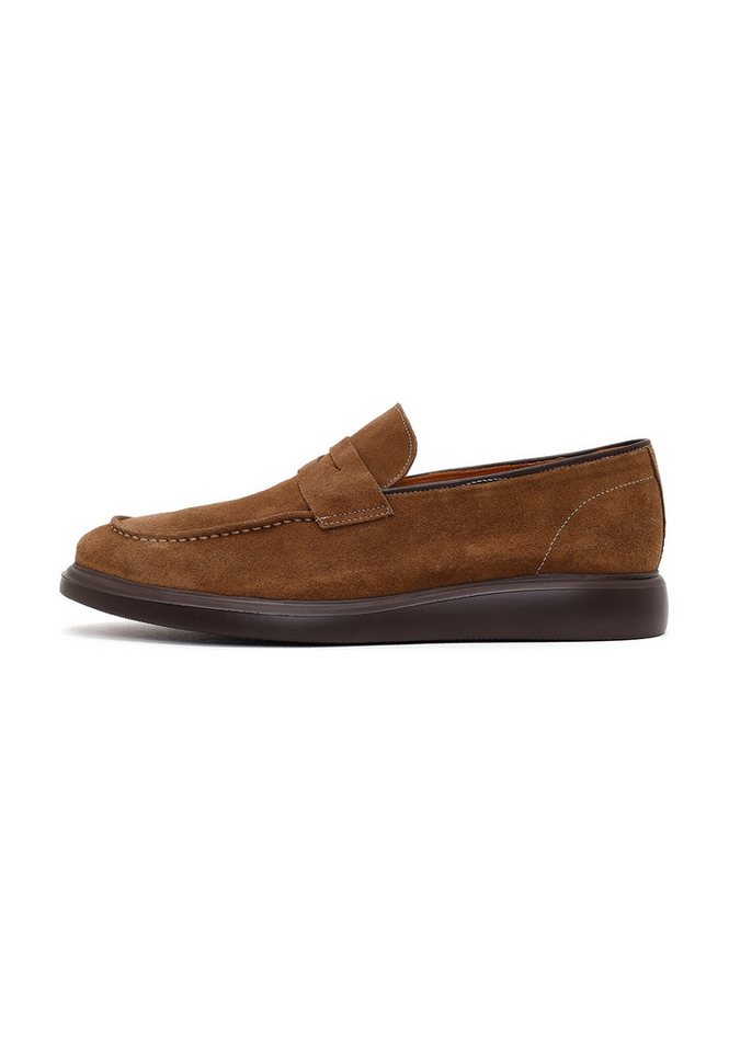 Derimod Lässige Loafer aus Veloursleder Loafer Echtes Wildleder, Lederfutter, EVA-Sohle, Slip-on-Stil
