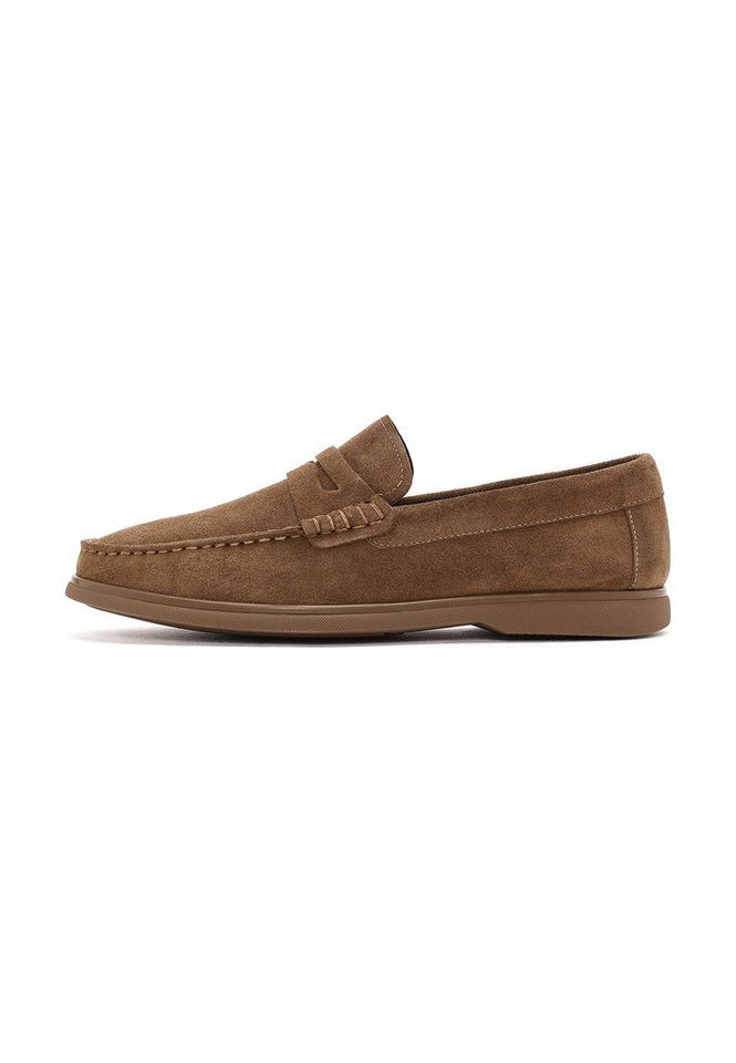 Derimod Lässige Loafer aus Veloursleder Loafer Echtes Wildleder, Lederfutter, Gummisohle, Slip-On-Stil