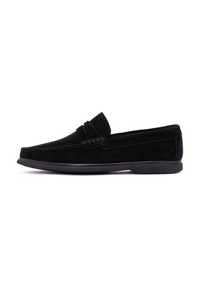 Derimod Lässige Loafer aus Veloursleder Loafer Echtes Wildleder, Lederfutter, Gummisohle, Slip-On-Stil