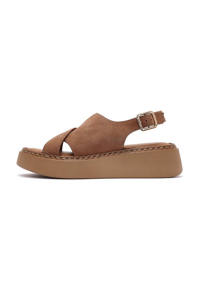Derimod Ledersandalen Lederfutter, TPU Sohle, Absatz 4 cm