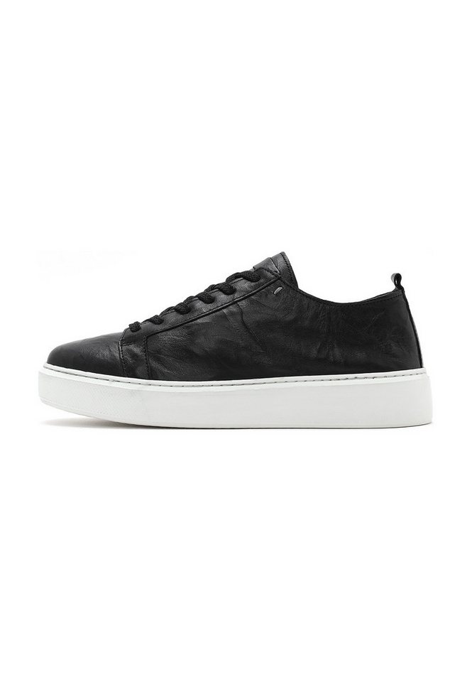 Derimod Leder Sneaker Sneaker Echtes Leder, EVA-Sohle, Schnürverschluss, Bequeme Passform