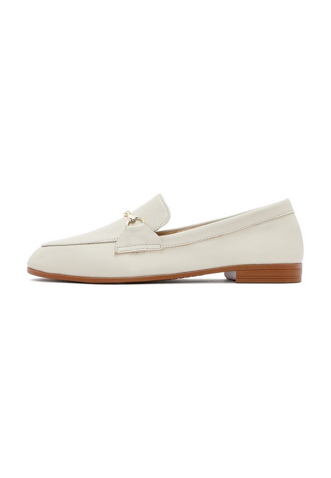 Derimod Maskuline Loafer aus Leder Loafer Echtes Leder, Lederfutter, TPU-Sohle, Slip-On-Stil, Bit-Detail