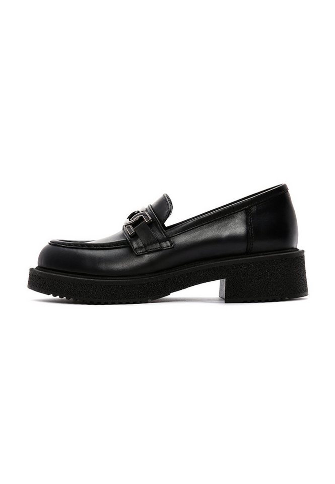 Derimod Maskuline Loafer aus Leder Loafer Textilfutter, TPU Sohle, Absatz 3 cm