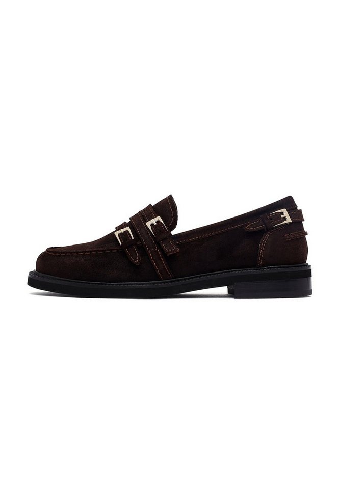 Derimod Maskuline Loafer aus Veloursleder Loafer Lederfutter, Absatz 1,5 cm