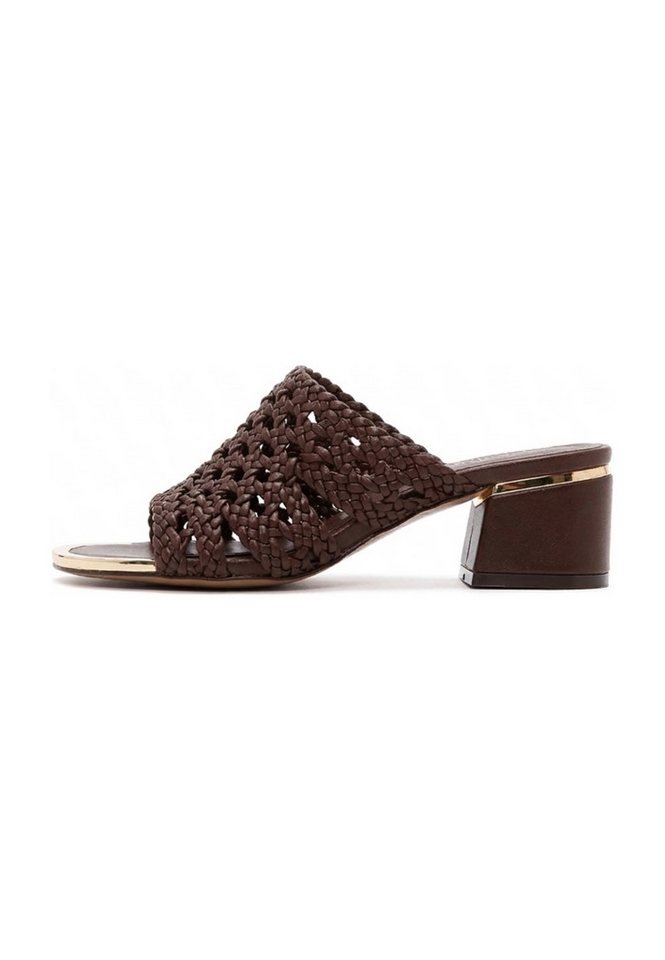 Derimod Mules aus Kunstleder mit mittelhohem Absatz Mules Kunstleder, Synthetikfutter, TPU-Sohle, Gewebtes Design