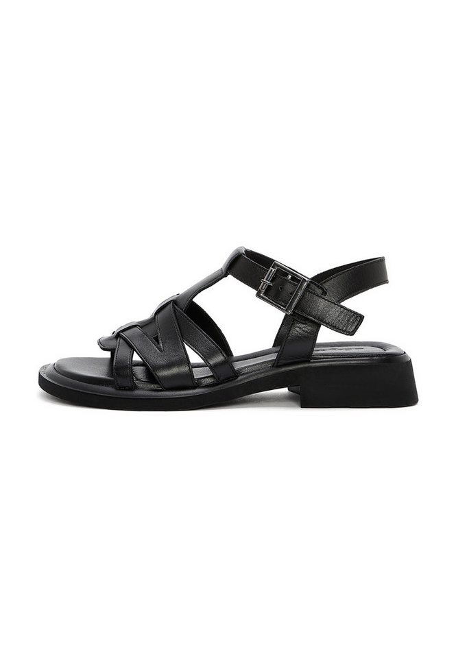 Derimod Sandalen aus Leder Sandale Echtes Leder, Komfortfutter, Knöchelschnalle, Riemchen-Obermaterial
